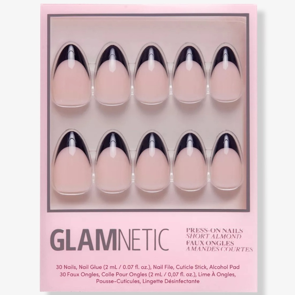 Glamnetic Ulta Caviar Nude and Black Press-On Nails